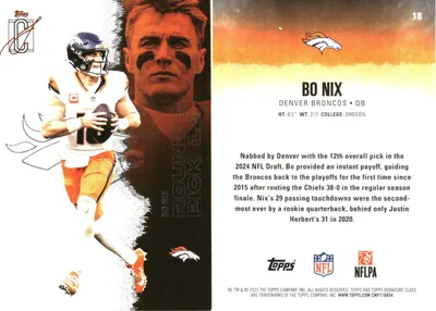 Bo Nix 2025 Topps Signature Class