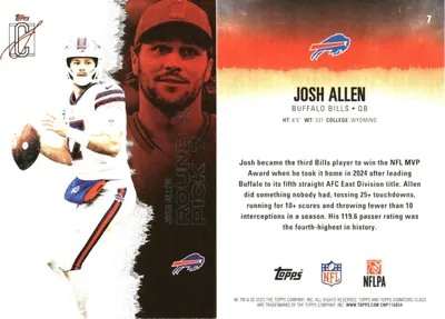 Josh Allen 2025 Topps Signature Class