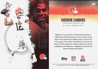 Shedeur Sanders 2025 Topps Signature Class