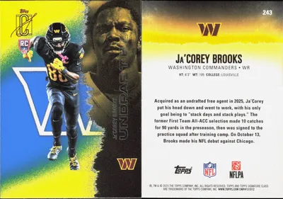 Ja'Corey Brooks — 2025 Topps Signature Class Blue & Yellow