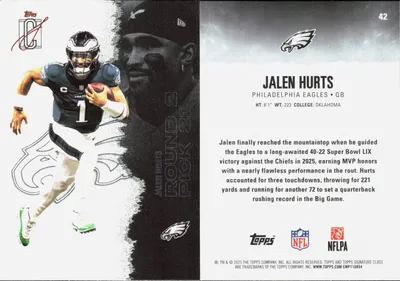 Jalen Hurts 2025 Topps Signature Class