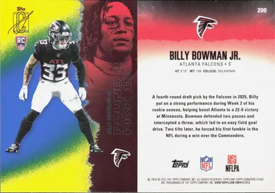 Billy Bowman Jr. — 2025 Topps Signature Class Blue & Yellow