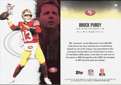 Brock Purdy 2025 Topps Signature Class