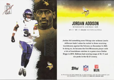 Jordan Addison 2025 Topps Signature Class