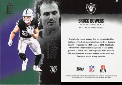Brock Bowers 2025 Topps Signature Class