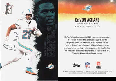 De'Von Achane 2025 Topps Signature Class