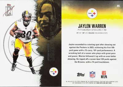 Jaylen Warren 2025 Topps Signature Class