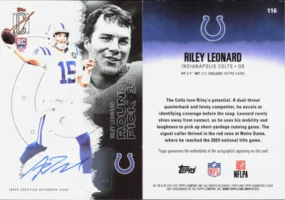 Riley Leonard 2025 Topps Signature Class