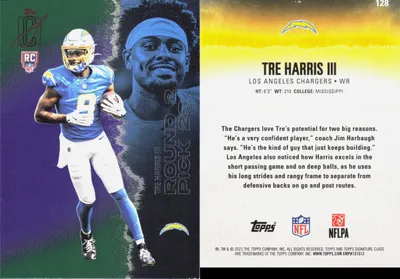 Tre Harris III — 2025 Topps Signature Class Green & Purple