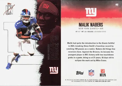 Malik Nabers 2025 Topps Signature Class