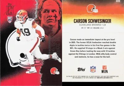 Carson Schwesinger 2025 Topps Signature Class