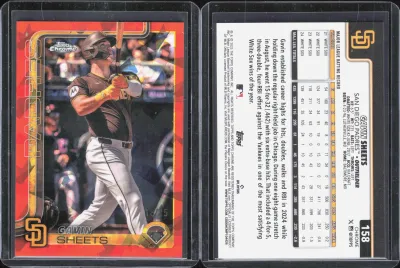 Gavin Sheets — 2025 Topps Topps Chrome Sapphire Orange Sapphire