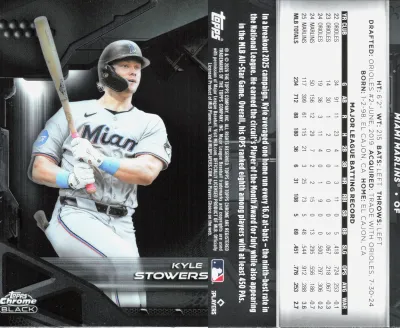 Kyle Stowers — 2025 Topps Chrome Black