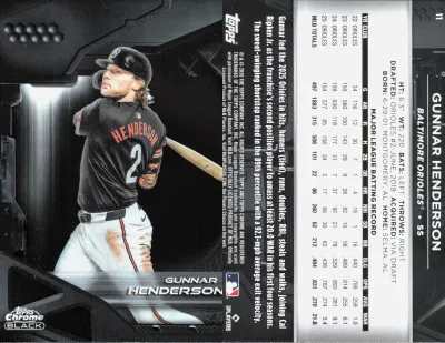 Gunnar Henderson 2026 Topps Chrome Black