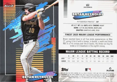 Bryan Reynolds — 2026 Topps Finest Base Uncommon