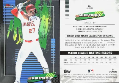 Mike Trout — 2026 Topps Finest Base Common