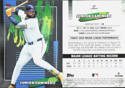Junior Caminero — 2026 Topps Finest Base Common