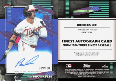 Brooks Lee — 2026 Topps Finest Blue
