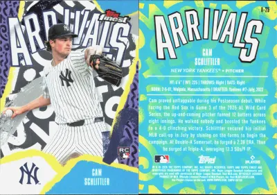 Cam Schlittler 2026 Topps Finest