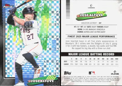 Jose Altuve 2026 Topps Finest