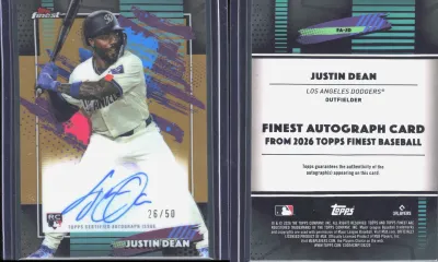 Justin Dean — 2026 Topps Finest Gold
