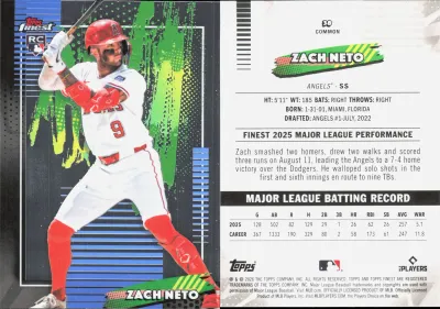 Zach Neto 2025 Topps Finest