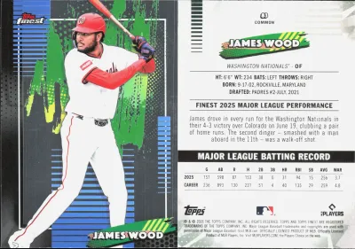 James Wood 2026 Topps Finest