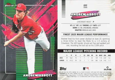 Andrew Abbott — 2026 Topps Finest Base Rare