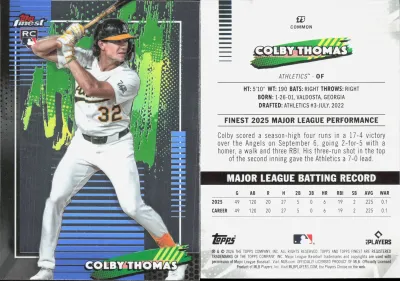 Colby Thomas 2026 Topps Finest