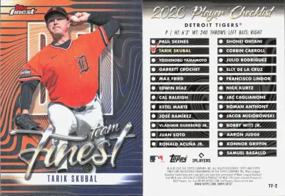 Tarik Skubal 2026 Topps Finest