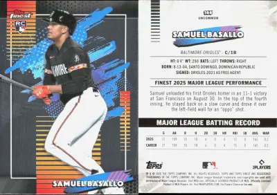 Samuel Basallo 2026 Topps Finest