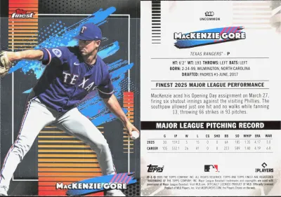 MacKenzie Gore — 2026 Topps Finest Base Uncommon
