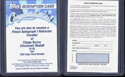 Chase Burns card
