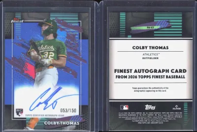 Colby Thomas — 2026 Topps Finest Blue