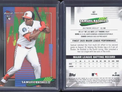 Samuel Basallo — 2026 Topps Finest Orange
