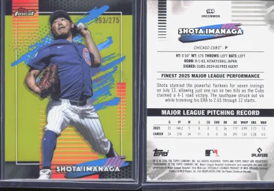 Shota Imanaga — 2026 Topps Finest Yellow