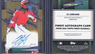 CJ Abrams — 2026 Topps Finest Gold