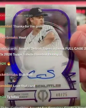 Cam Schlittler card