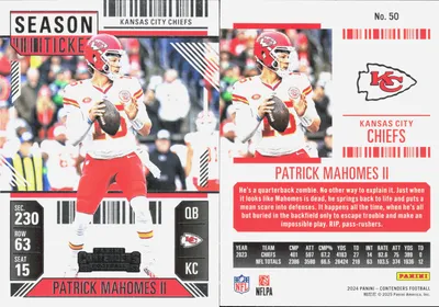 Patrick Mahomes II 2024 Panini Contenders