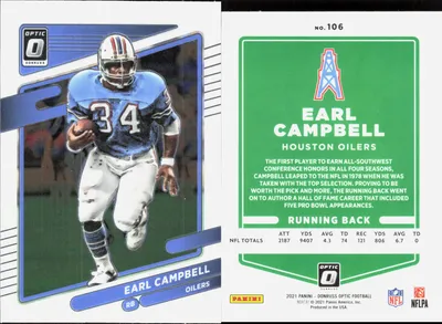 Earl Campbell 2021 Panini Donruss Optic