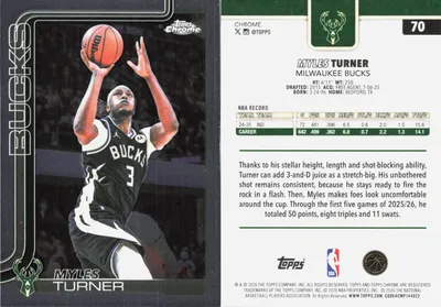 Myles Turner — 2025 Topps Chrome