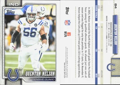 Quenton Nelson — 2026 Topps Flagship
