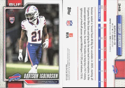 Davison Igbinosun — 2026 Topps Flagship