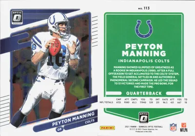 Peyton Manning 2021 Panini Donruss Optic
