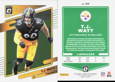 T.J. Watt 2021 Panini Donruss Optic