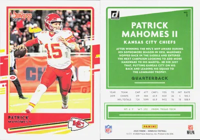 Patrick Mahomes II 2020 Panini Donruss