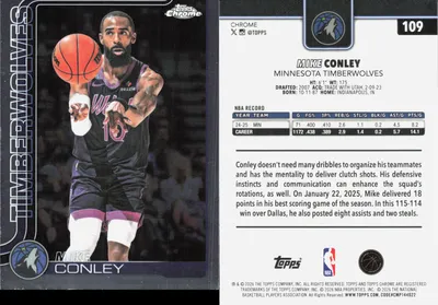 Mike Conley — 2025 Topps Chrome