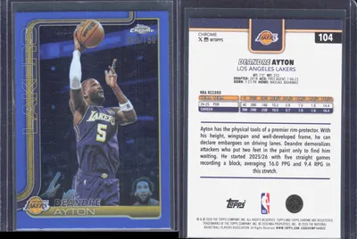 Deandre Ayton — 2025 Topps Chrome Update Blue Refractor