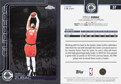Ivica Zubac — 2025 Topps Chrome